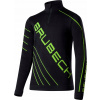 Brubeck LS1636J Fotbalová mikina s krátkým zipem DRY JUNIOR černá/neon 152/158