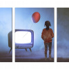 Triptych pre Retro Digital Banksy TV Balloon (Triptych pre Retro Digital Banksy TV Balloon)
