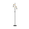 Stojaca lampa Eglo 43516 TOWNSHEND 2xE27 20 W čierna/hnedá