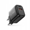RÝCHLA SIEŤOVÁ NABÍJAČKA NAPÁJACÍ ADAPTÉR USB-C TYPE-C USB-A PD-30W DUAL PORT