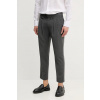 Nohavice s prímesou vlny Tommy Hilfiger pánske, šedá farba, priliehavé, SQTHL5608.SQTH401 48