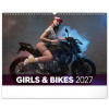 Nástenný kalendár Girls & Bikes 2027, 48 x 33 cm