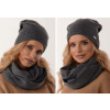 Fashionweek Dámsky set čiapka a nákrčník ZIZI-K1 Farba: grafit, Veľkosť: Universal