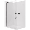 CERANO - Sprchová zástena Walk-in Onyx L-ľavá vzpera - 8 mm - čierna matná, transparentné sklo - 40x200 cm