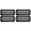 VÝSTRAŽNÉ SVETLO 12 LED MAJÁK NÚDZOVÁ ODŤAHOVKA ORANŽOVÁ 4 KS