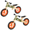 WOO-RIDE DUO Dětské dřevěné odrážedlo 2v1, khaki SPOKEY