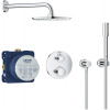 Grohe Grohtherm sprchová súprava podomietková s termostatom s dažďovou sprchou StarLight Chrome 34732000