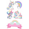 CUKROVÁ TLAČ Opłatek na Tort Cukrová hmota Jednorožec Unicorn 63 + MENO