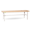 BASIC Šatníková lavica s dĺžkou 1,5 m, v.42 x š.150 x h.33cm, RAL7035 sivá, drevo lipa