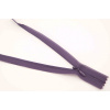 Nedeliteľný skrytý zips (3mm) rôzne farby - dĺžka 18 cm - 60 cm 18 cm Tmavá fialová