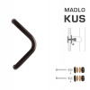 Madlo na dvere WA - MADLO M6 WA/C-S-SKLO ks HNM.T - hnedá matná tmavá (RAL 8019) | MP-KOVANIA.sk
