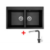 Set Sinks Amanda 860 Duo Metalblack + Mix 3 P GR