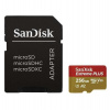 Karta SanDisk micro SDXC 256 GB Extreme PLUS (200 MB/s Class 10, UHS-I U3 V30) + adaptér (SDSQXBD-256G-GN6MA)