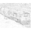 ZUTY Bodkovanie - OBOJSMERNÝ VLAK PRICHÁDZAJÚCI DO STANICE Rámovanie: vypnuté plátno na rám, Rozmer: 80x100 cm