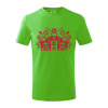 Folklór - dva kone - Tričko detské bavlnené - 158 cm/12 rokov ( Apple Green )