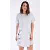 Vienetta Dámska nočná košeľa s krátkym rukávom Nicol: světle šedá 3XL