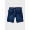 Detské rifľové krátke nohavice Mayoral 3205.5D.Mini.PPY2 tmavomodrá 128