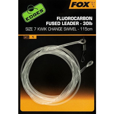 FOX Fluorocarbon Fused Leader Kwik Change Swivel 30lb Veľkosť 7 115 cm