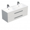 Swiss aqua technologies Koupelnová skříňka s umyvadlem SAT Cube Way 120x53x46 cm bílá lesk CUBE461202BIMOD