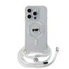 Karl Lagerfeld IML Crossbody Karl Head MagSafe zadný kryt pre iPhone 15 Pro Max Transparent