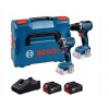 Bosch súprava vŕtačka-skrutkovač + rázový uťahovák + 2 akumulátory 5,0 Ah 18V L-BOXX