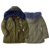 Detská bunda - Parka bunda HV-e r. 140 (Park Khaki Great Jacket Winter Furs 140)