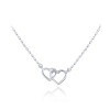 MINET JMG0244WSN48 - MINET Zlatý náhrdelník z bílého zlata se srdíčky Au 585/1000 1,70g