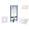 Geberit Duofix Set predstenovej inštalácie, klozetu Oudee Vortex a dosky softclose, tlačidlo Sigma01, alpská biela SANI11CA3173B