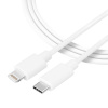 Tactical KP31185 Smooth Thread USB-C/Lightning, 0,3m, bílý