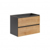 CMD Skrinka do kúpeľne MONAKO GREY OAK 821, Sivá diamantová/dub hamilton