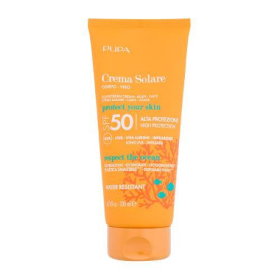 Pupa Sunscreen Cream SPF50 vodoodolný opaľovací krém na telo aj tvár 200 ml