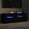vidaXL TV skrinka s LED svetlami čierna 120x35x40 cm 804356
