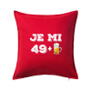 Je mi 50 pivo - Vankúš 50x50 - 50x50 - Vrátane výplne ( Červená )
