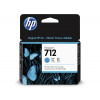 HP 3ED67A (712), originálny atrament, azúrový, 29 ml