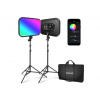 Neewer Profesionální LED Studiové Panely RGB168 120W Pro Set 2x Panel + 2x Stativ 200cm