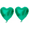 FOLAT Balón fóliový – srdce, matné zelené, 45 cm, 2 ks 8595596327997