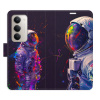 Flip pouzdro iSaprio - Xiaomi Redmi 15 - Neon Astronaut 02 s kapsičkami na karty (Flipové knížkové pouzdro, obal, kryt iSaprio s přihrádkami na karty a motivem)