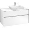 VILLEROY & BOCH Collaro závesná skrinka pod umývadlo na dosku (umývadlo vpravo), 2 zásuvky, 1000 x 500 x 548 mm, White Matt, C01500MS