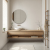 Valovič Woodworking Okrúhle nástenné zrkadlo Puro Priemer: 170, LED: Neutrálna biela