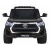 Ramiz Toyota Hilux batéria pre deti čierna + pohon 4x4 + diaľkové ovládanie + 2 nosiče batožiny + rádio MP3 + LED