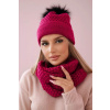 Dámsky set - fuchsia (Dámska čapica + tunel)