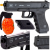 GLOCK 17 1:1 REPLIKA ASG POLICAJNÁ PIŠTOĽ NA GULIČKY IMITÁCIA ZBRANE + GRANÁT