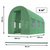 Fóliový tunel záhradný skleník 2x3m fóliovník 6m2 zelený