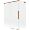 Mexen Rox L vaňová zástena 2-krídlová posuvná 120 + 70 x 150 cm, transparentná, kartáčovaná meď - 8C9L-120-070-65-00