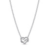 Náhrdelník PANDORA Trblietavé srdce s nekonečnom 392666C01-50