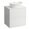Laufen New Classic skrinka pod umývadlo 58x45x60 cm,2 zásuvky,výrez uprostred,Biela Matná H4060020851701