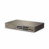 Tenda TEF1118P-16-150W PoE AT switch - 16x PoE 100 Mb/s + 1xUplink 1Gb/s RJ45/SFP, PoE+ 135W,fanless (75011831)