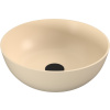 Polysan BANERA ROUND umyvadlo na desku, litý mramor, průměr 39cm, béžová mat