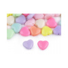 Plastové koráliky hviezda, srdce, kvet 20 g - 1 sáčok 1 (13x13 mm) mix srdce
