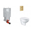 Grohe Uniset Set predstenovej inštalácie, klozetu, dosky SoftClose a tlačidla Skate Cosmopolitan, kefovaný Cool Sunrise SANI15BB4101-GR